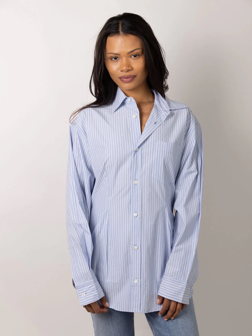 Agolde Cinch Shirt in Webb stripe